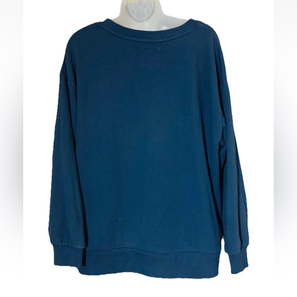 C & C California Women's 1X Sweatshirt Blue Sunset Graphic Top Long Sleeve - Picture 2 of 9